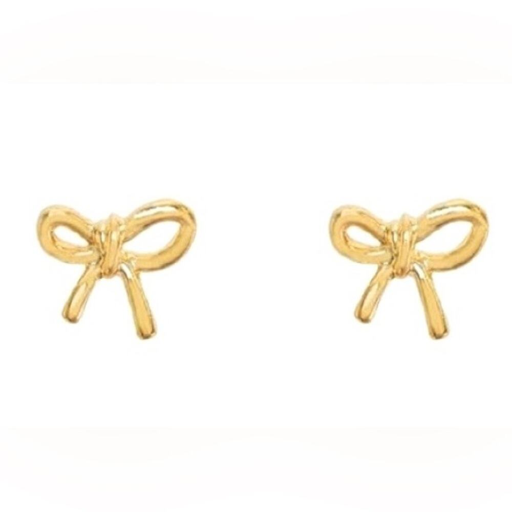Petite Gold Bow Stud Earrings